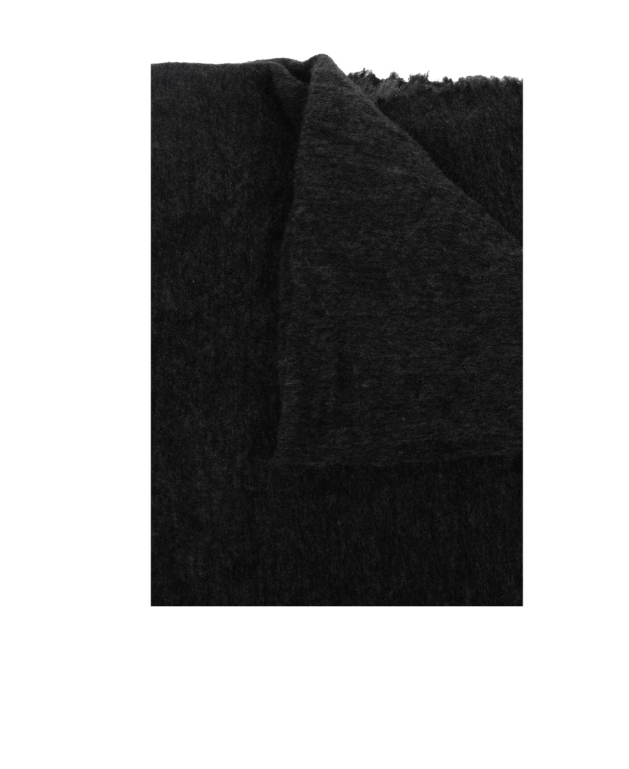 Isabel Marant Frayed Edge Knit Scarf In Black