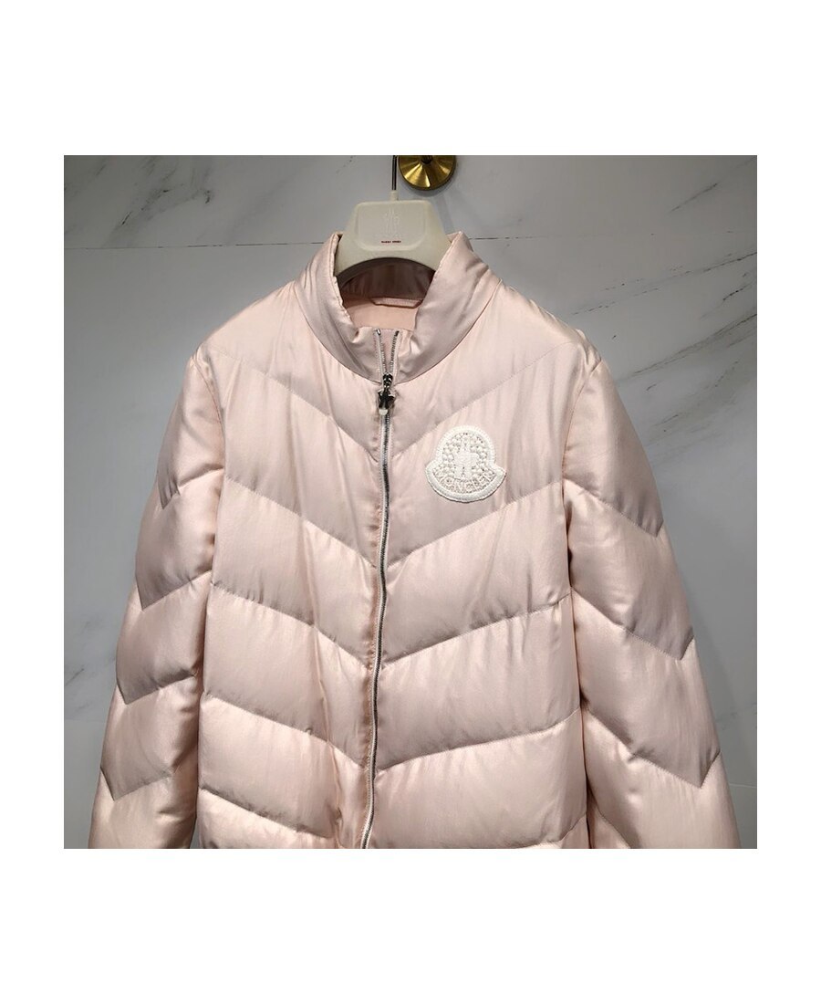 Moncler Lace Down Jacket In Pink
