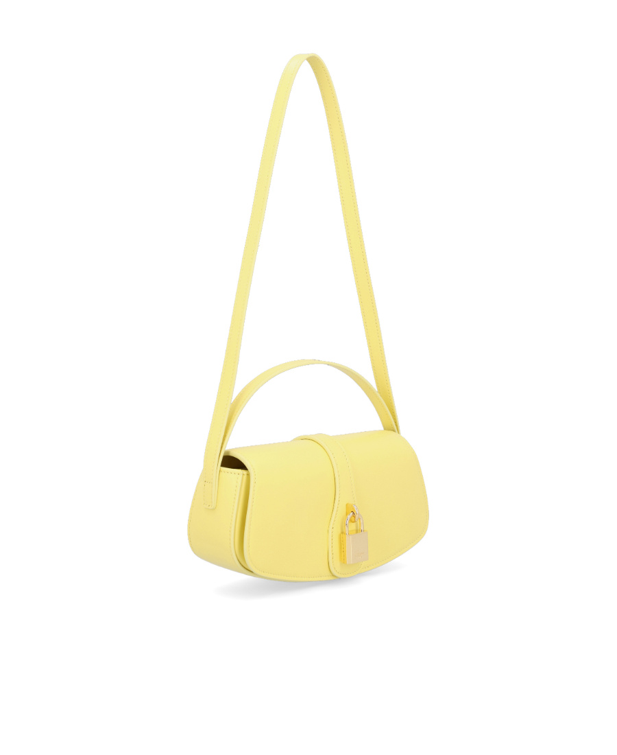 Celine Smooth Cowhide Leather Strap Handbag In Yellow