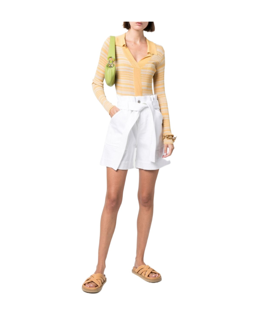 P.a.r.o.s.h Paperbag-waist Shorts In White