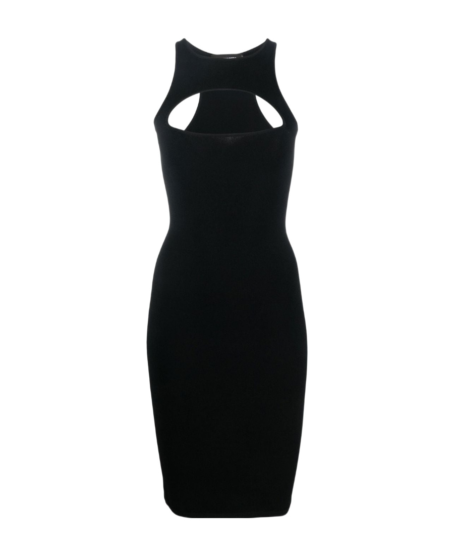 Shop Dsquared2 Cut-out Knitted Dress In Black