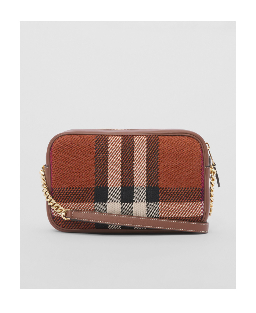 Burberry Small Knitted Lola Camera Bag In Brown