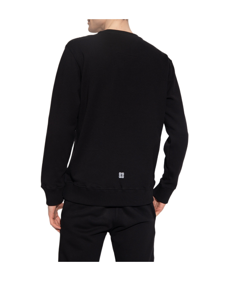 Givenchy Logo-print Crew-neck Sweatshirt In Black