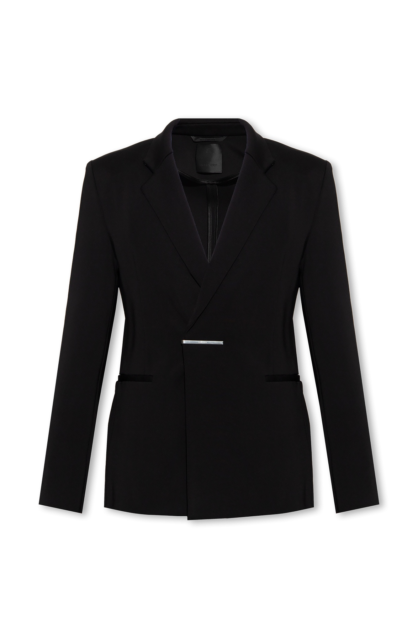 Givenchy Single-breasted Long-sleeved Blazer In Black