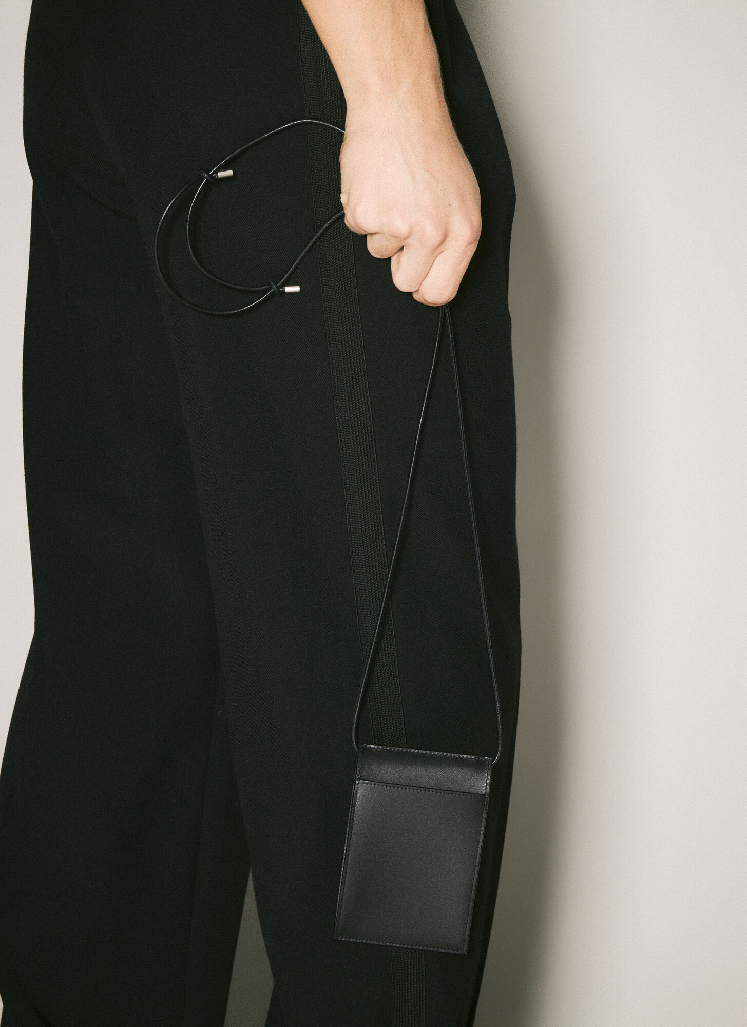 Saint Laurent Logo-stamp Mini Bag In Black