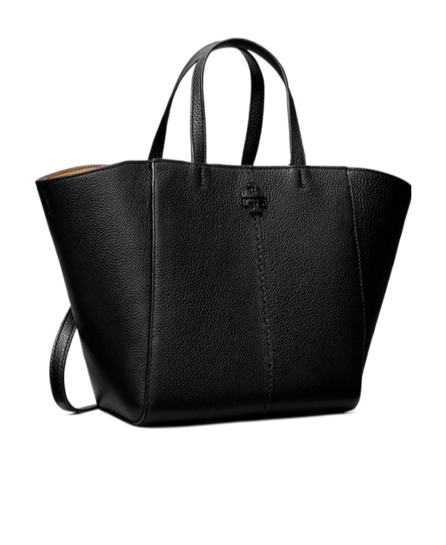 Tory Burch Double T Tote Bag In Black