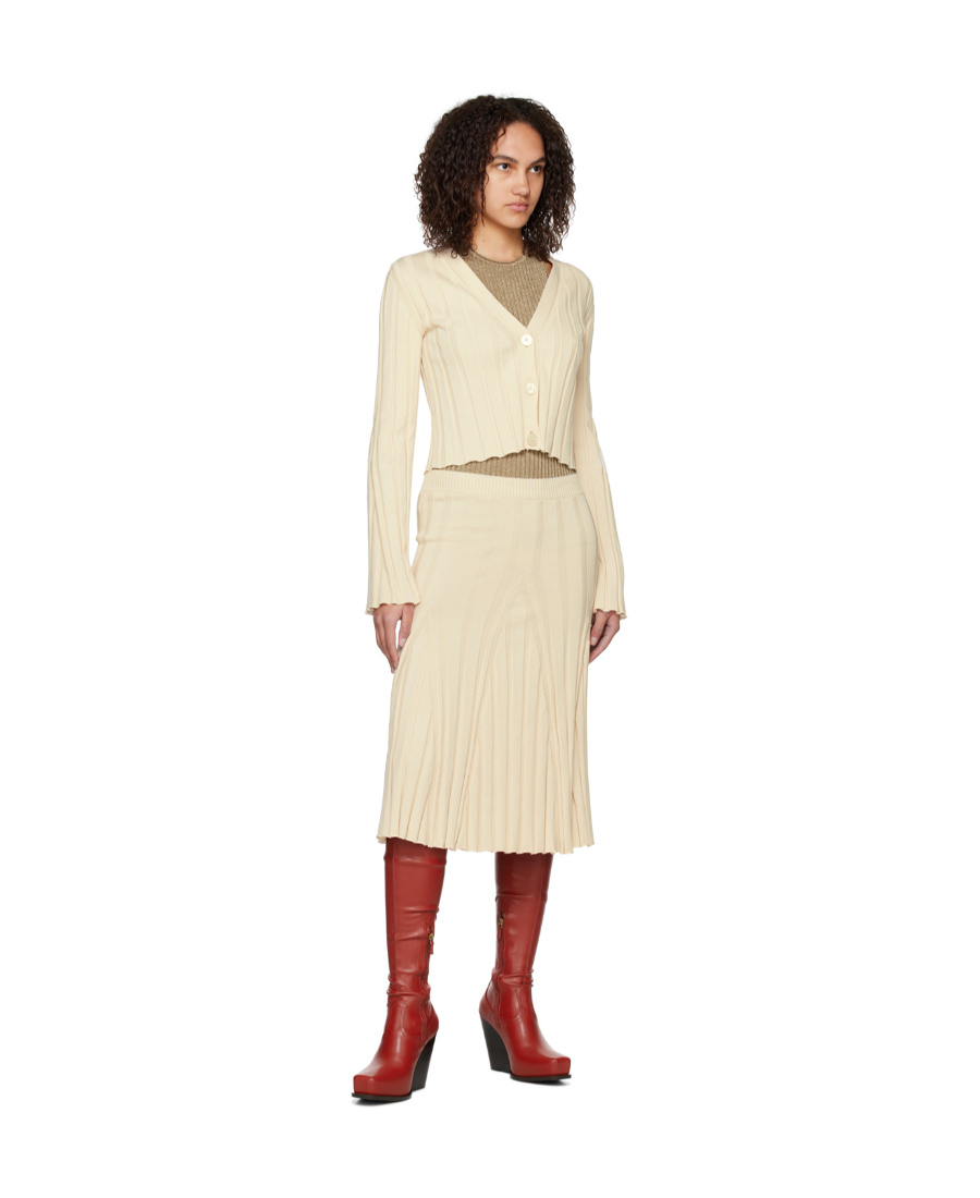 Stella Mccartney Logo Skirt In Nude