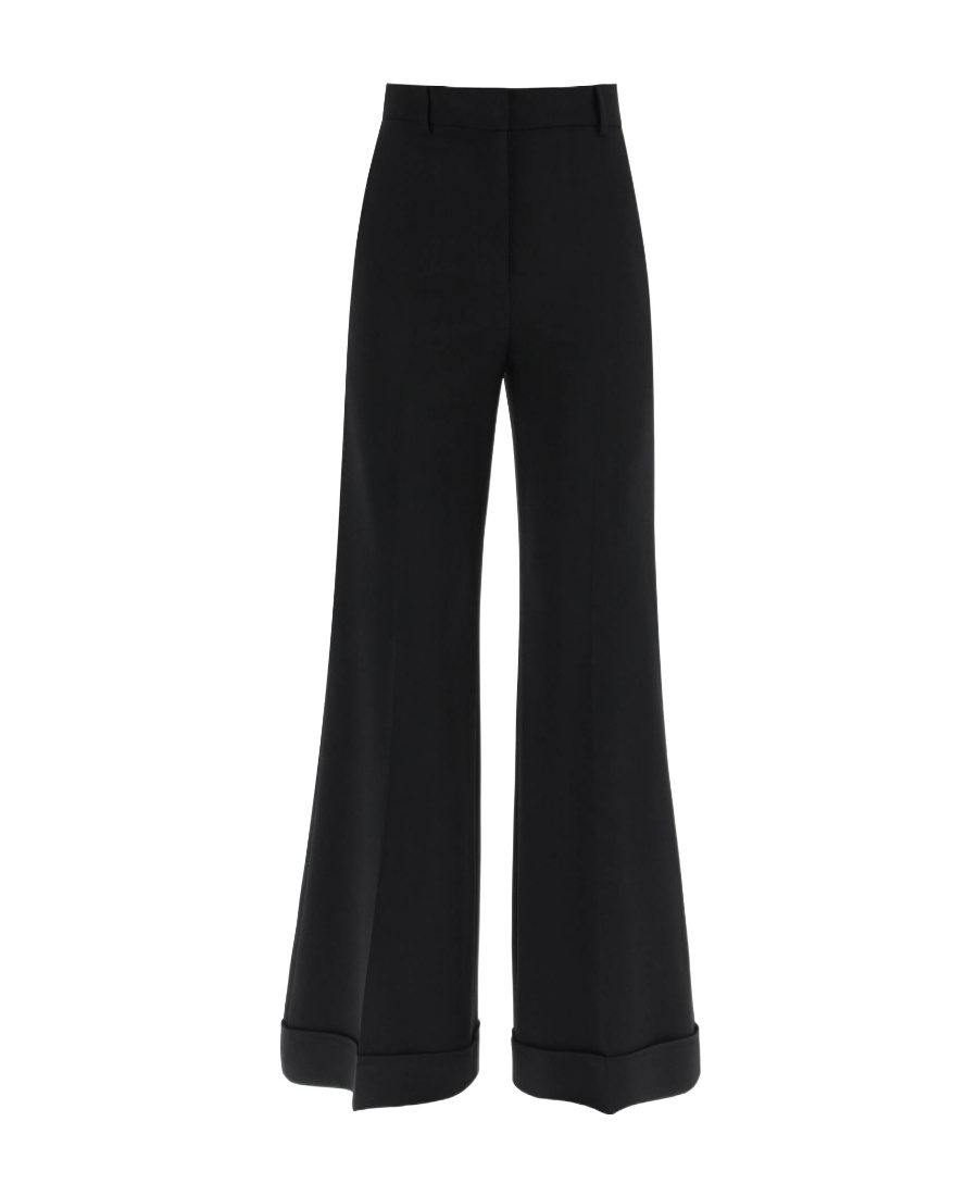 Moschino Women's High-waist Wide-leg Trousers In Black