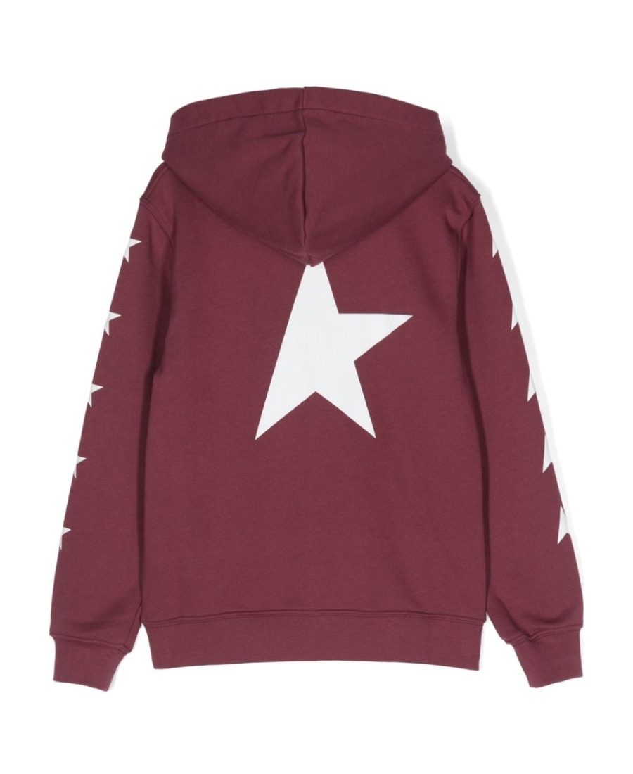 Golden Goose Star-print Drop-shoulder Hoodie In Red