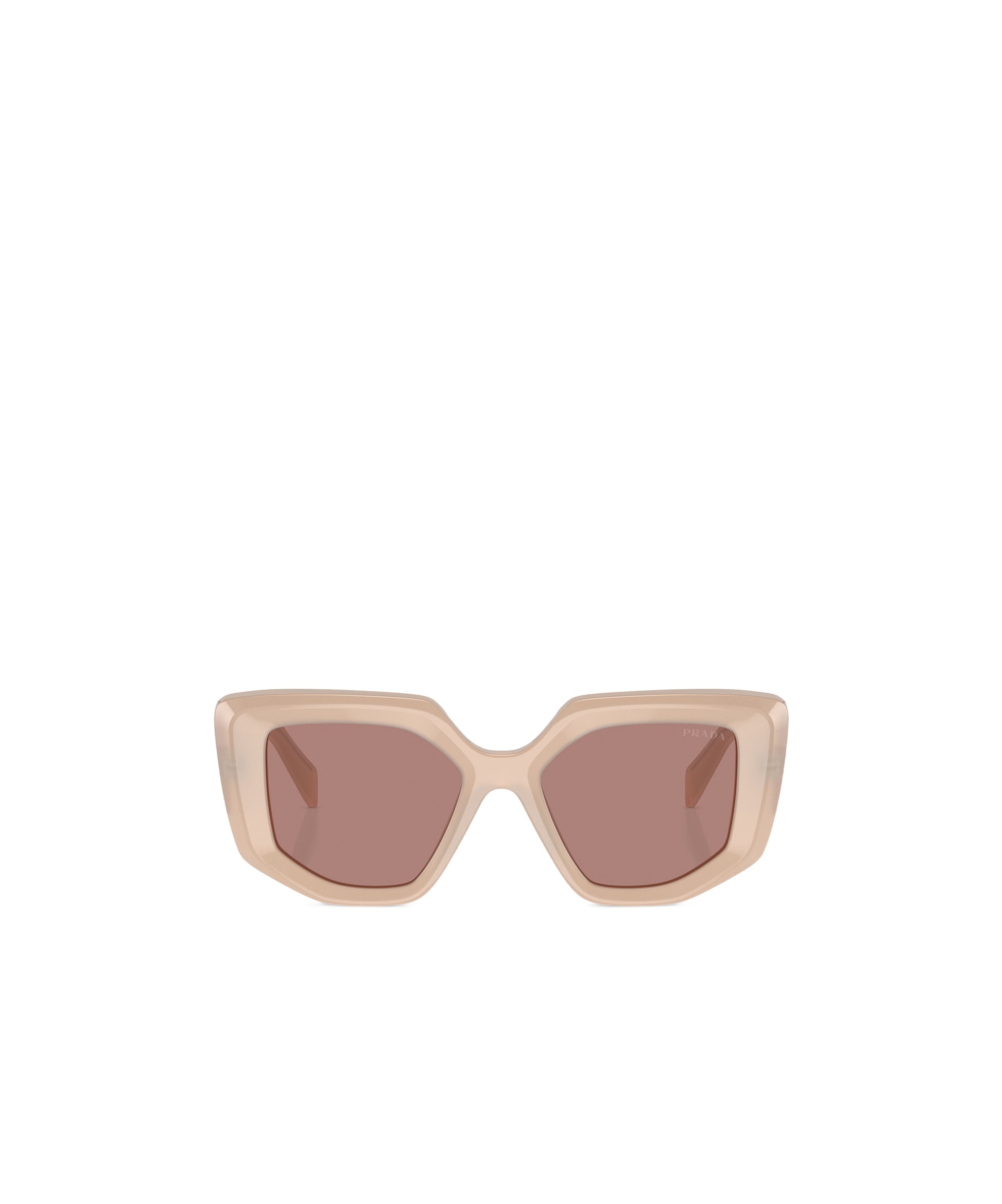 Prada Eyewear Butterfly Frame Sunglasses In Nude