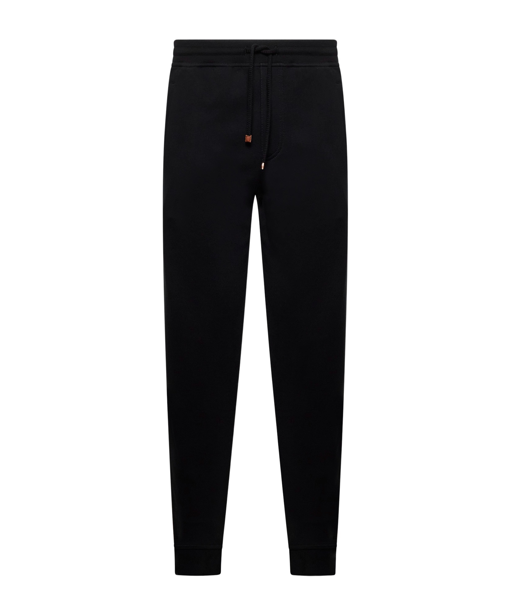 Brunello Cucinelli Men Black Techno Cotton Fleece Joggers In Black