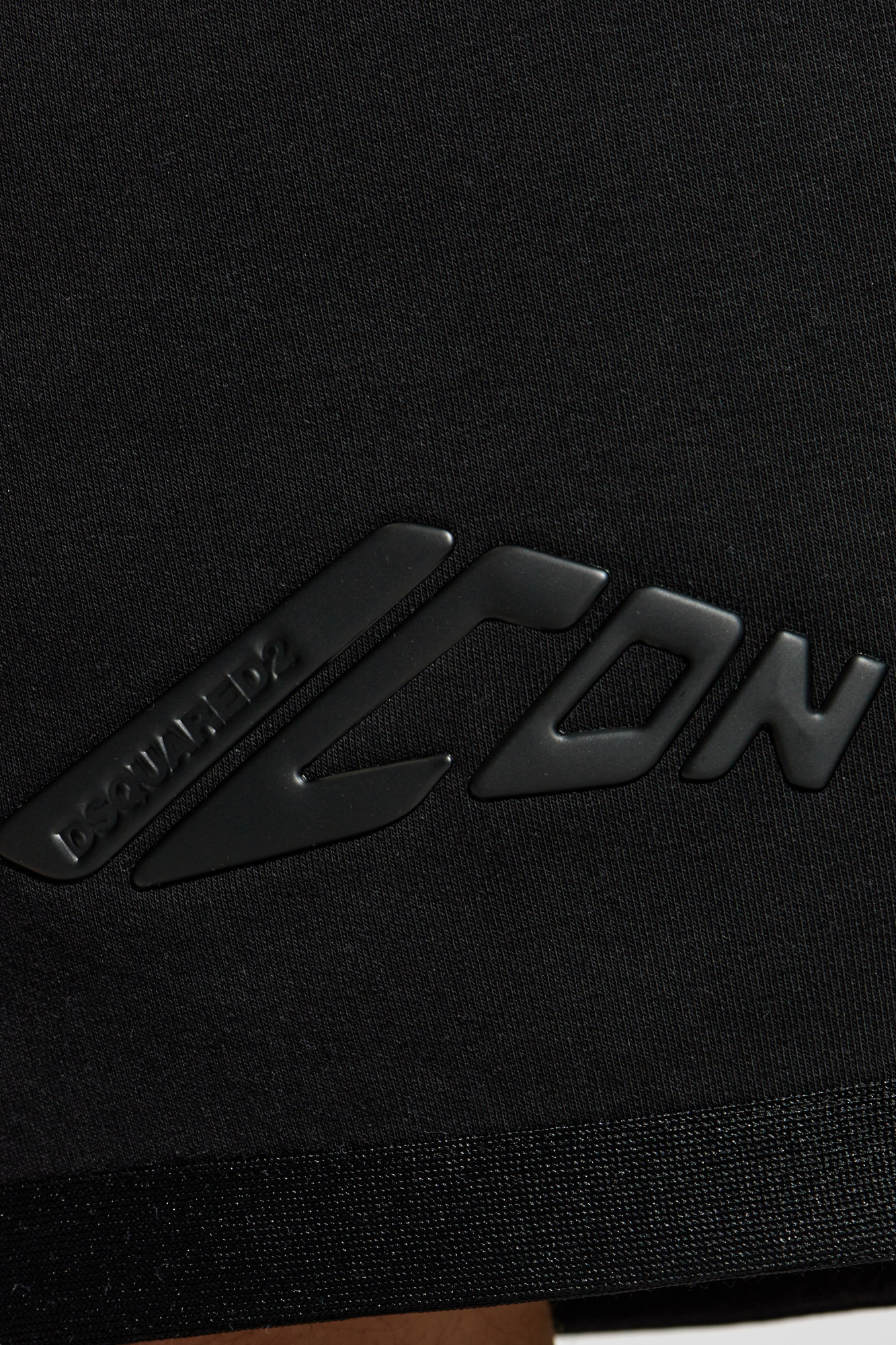 Dsquared2 Logo-embossed Elasticated-waist Track Shorts In Black