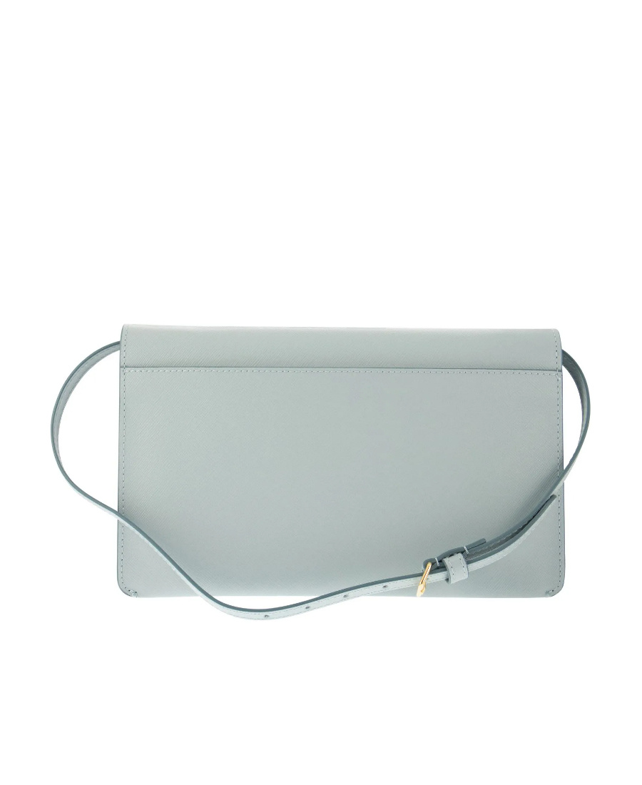 Marni Logo-print Leather Crossbody Bag In Green
