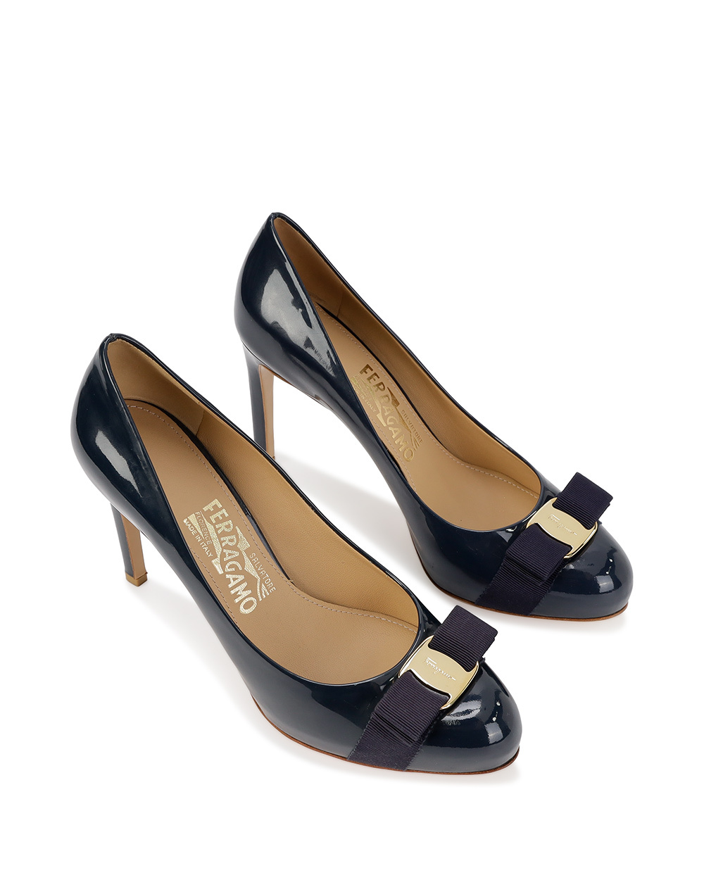 Ferragamo Shallow High-heeled Shoes In Black