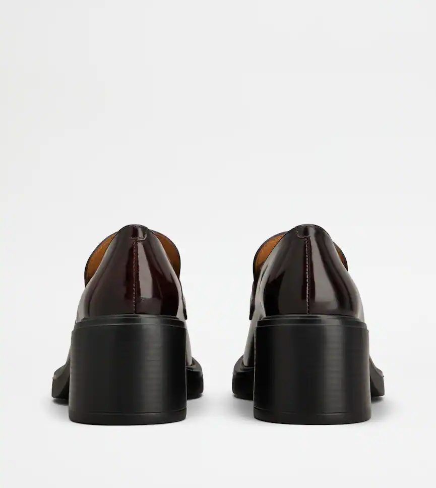 Tod's 60mm Leather Loafers In Burgundy