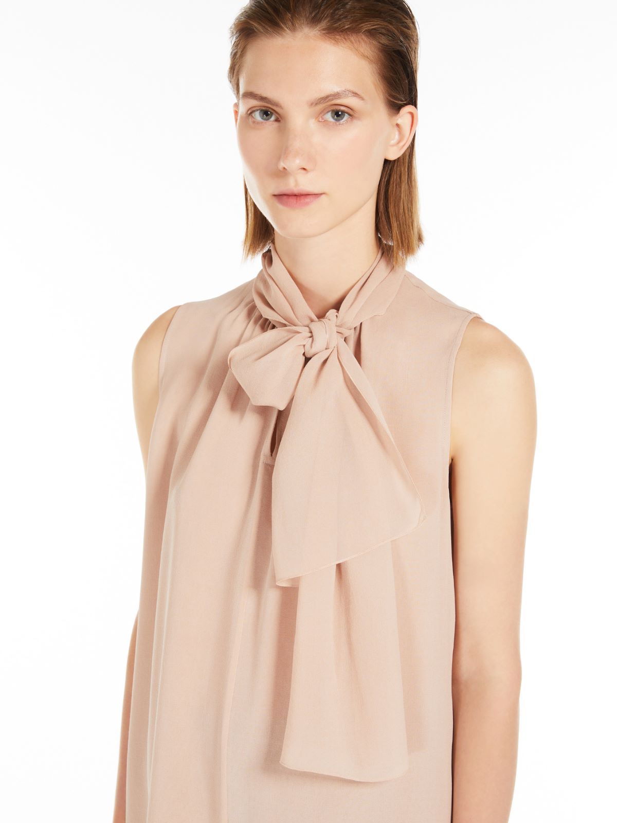 Max Mara Sleeveless Shirt In Nude