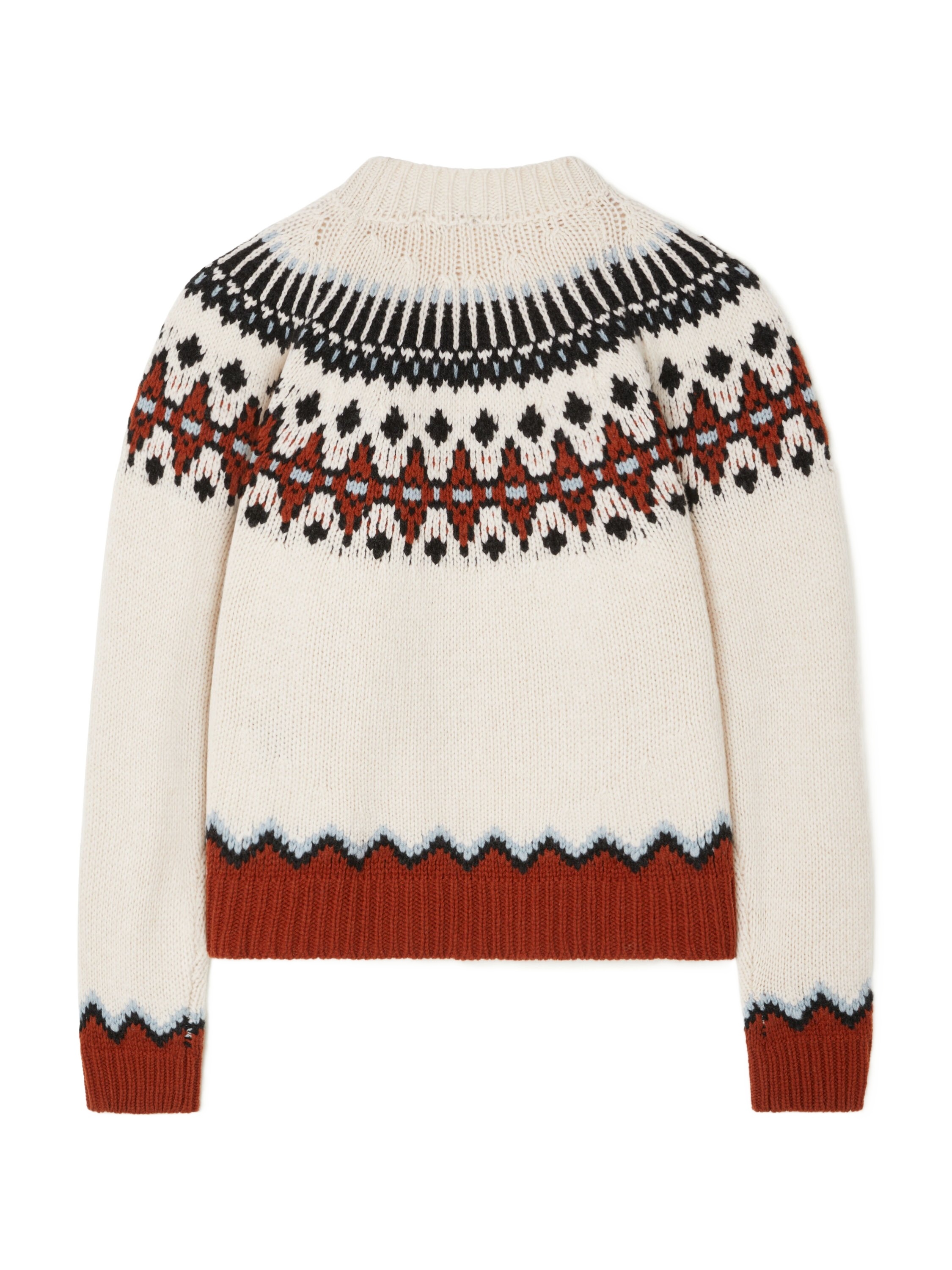 Alanui Fair Isle Patterned Wool Sweater In Neutral