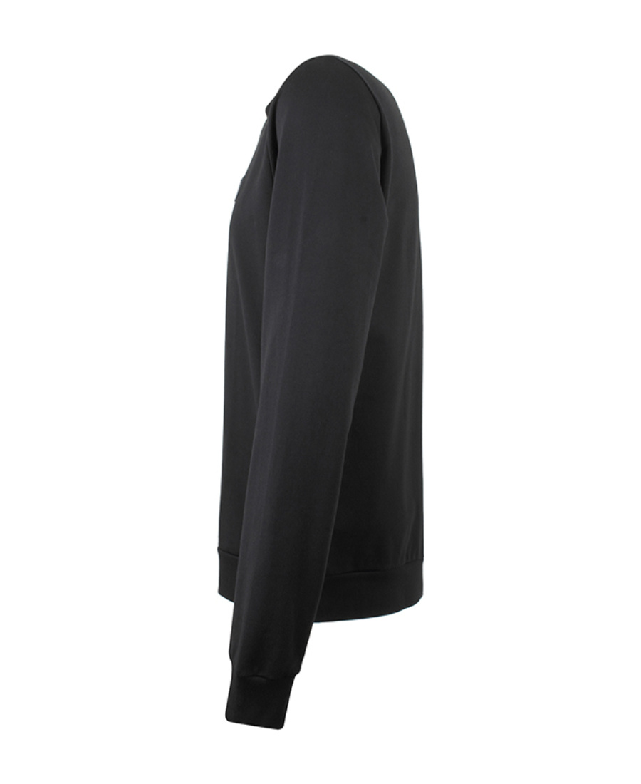 Ea7 Logo Round Neck Sweater In Black