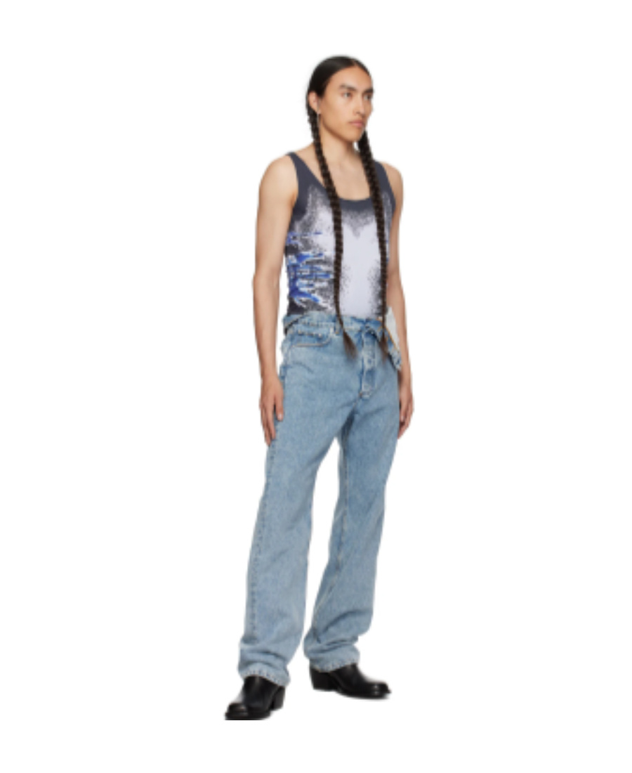 Y/project Plain Knitted Round Collar Vest In Multicolor