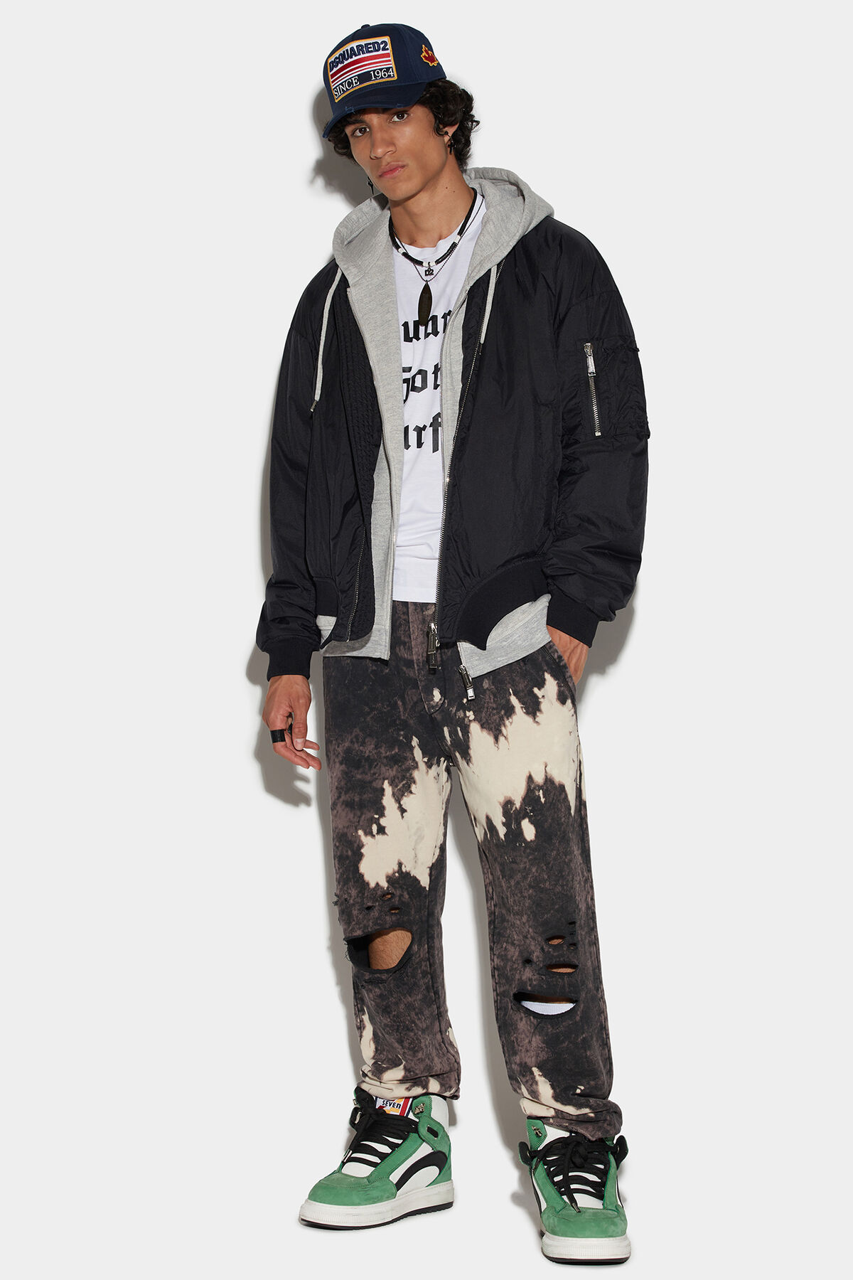 Dsquared2 Distressed-effect Logo Track Pants In Black