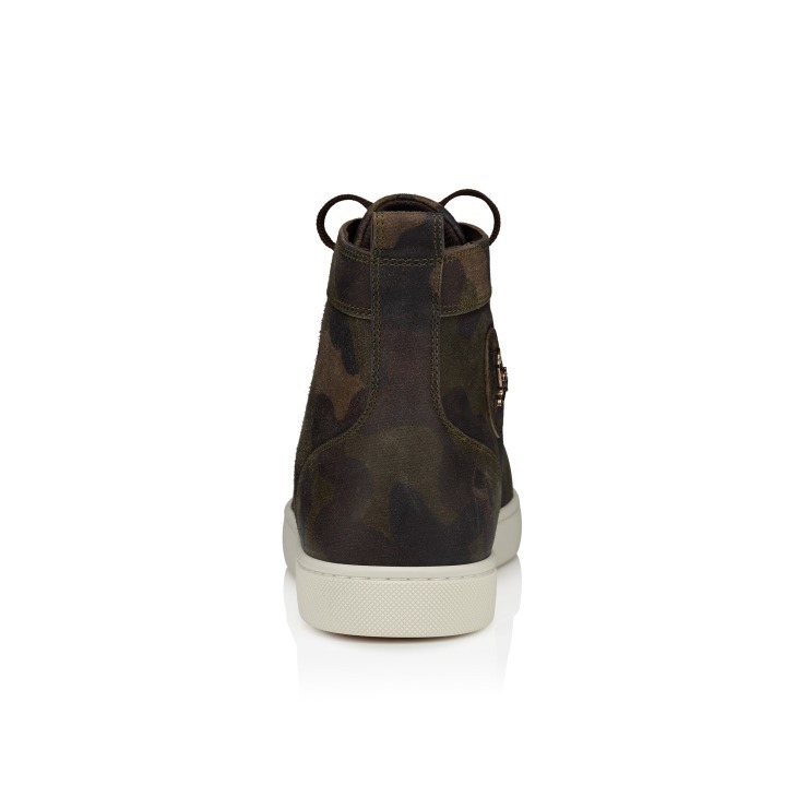 Christian Louboutin Louis Crosta Camouflage High Top Sneaker In Multi