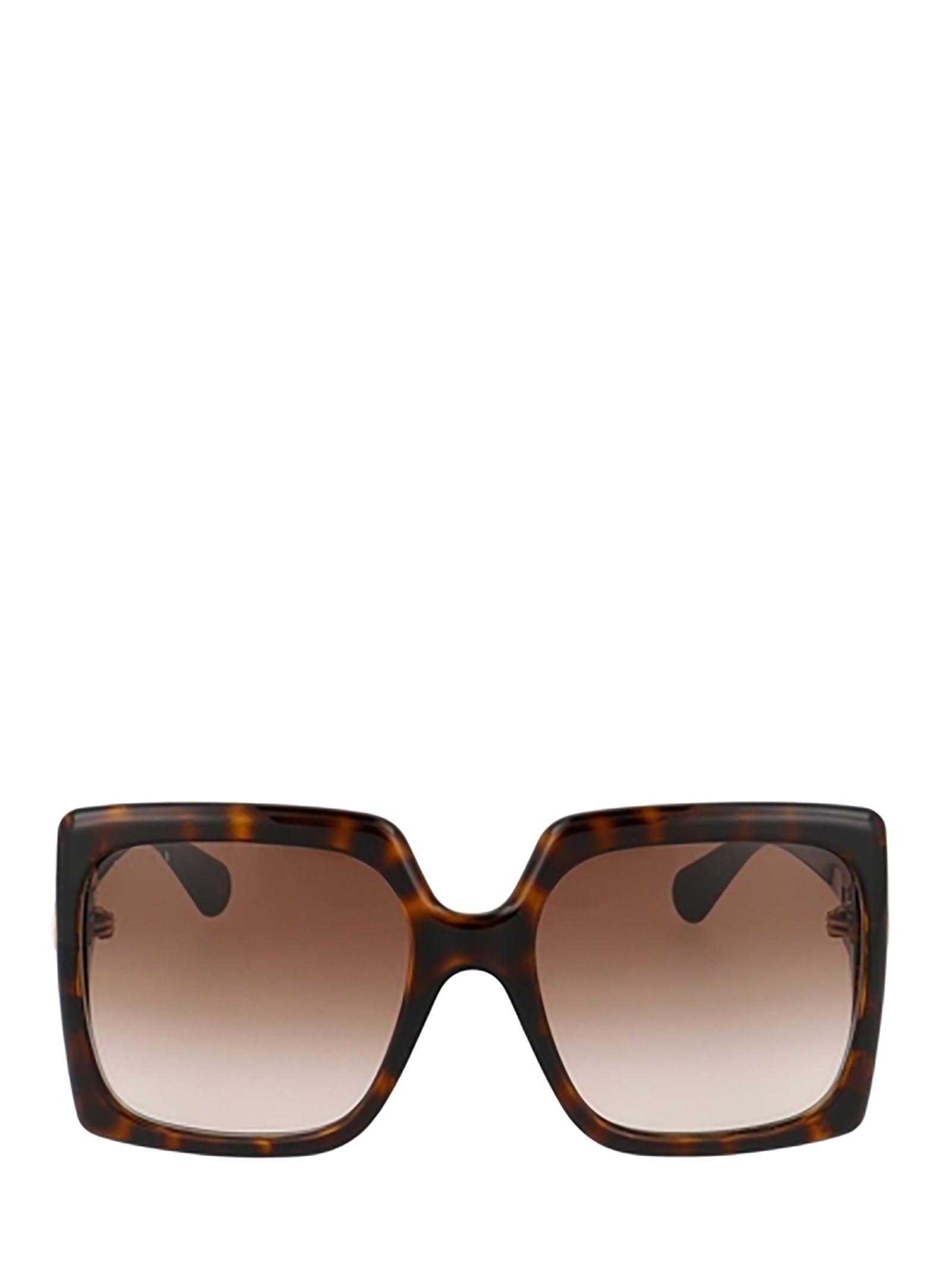 Gucci Tortoiseshell Print Square Sunglasses In Brown