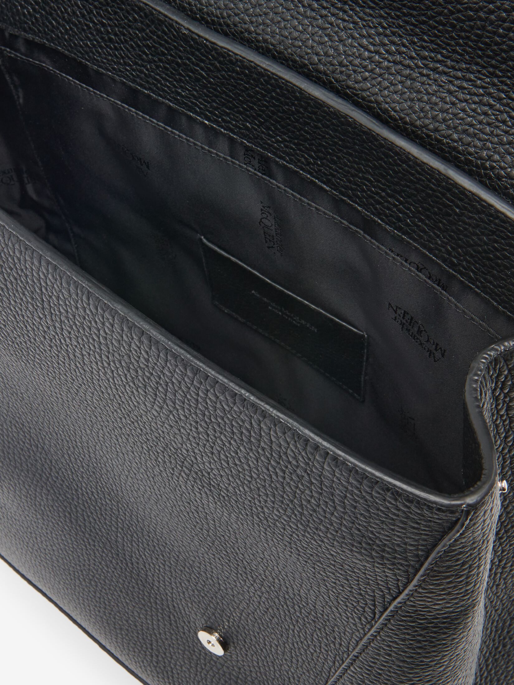 Alexander Mcqueen The Edge Logo-lettering Foldover Top Backpack In Black