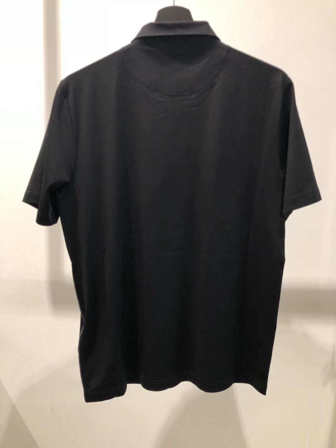 Prada Cotton Bi-material Polo Shirt In Black