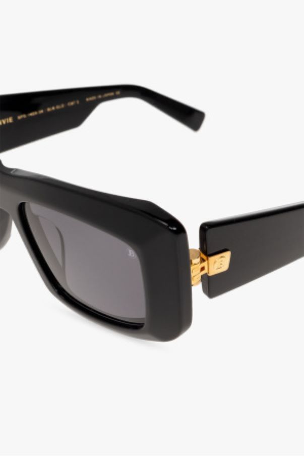 Balmain Logo Sunglasses In Gray