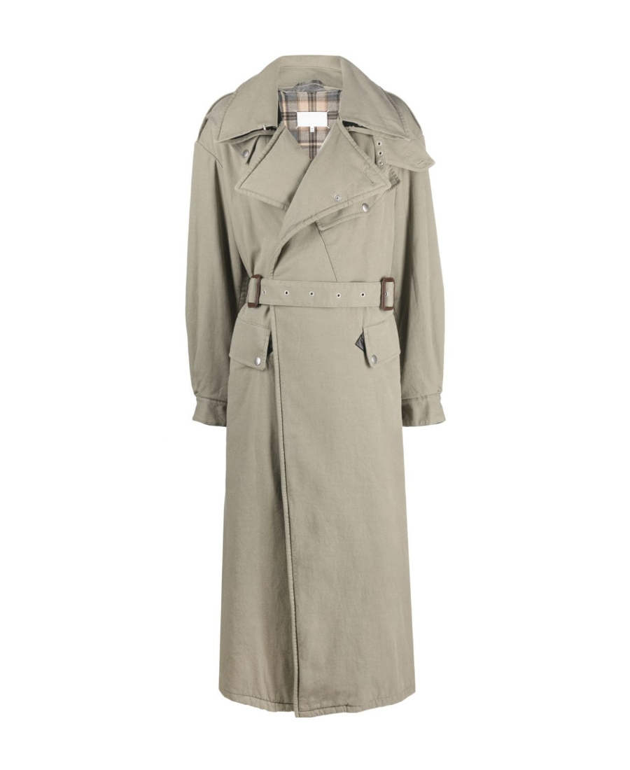 Maison Margiela Deconstructed Trench Coat In Beige