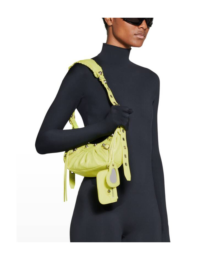 Balenciaga Le Cagole The Xs Leather Bag In Yellow