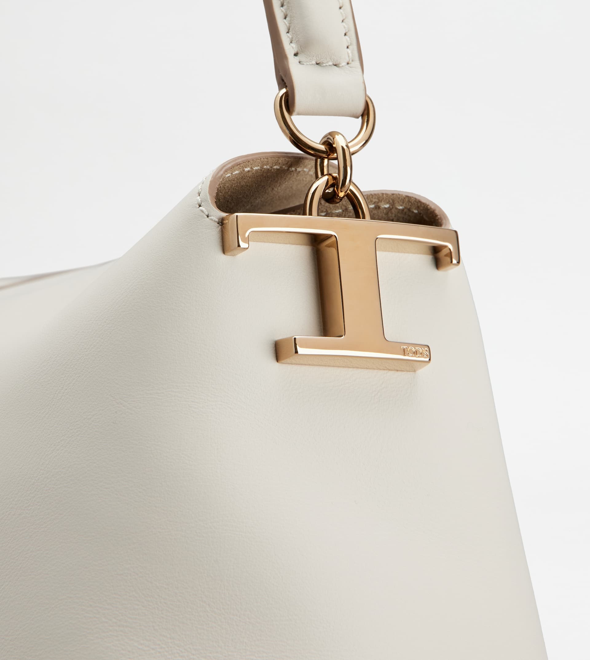 Tod's T Case Logo-plaque Shoulder Bag In White