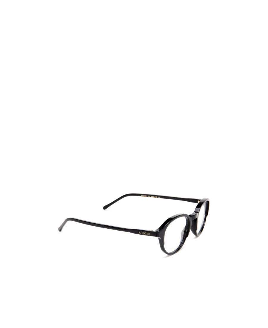 Gucci Logo-print Round-frame Glasses In Black