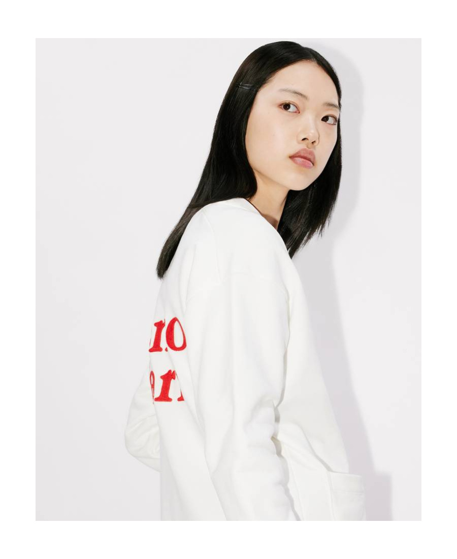 Kenzo X Verdy Embroidered Cardigan In White
