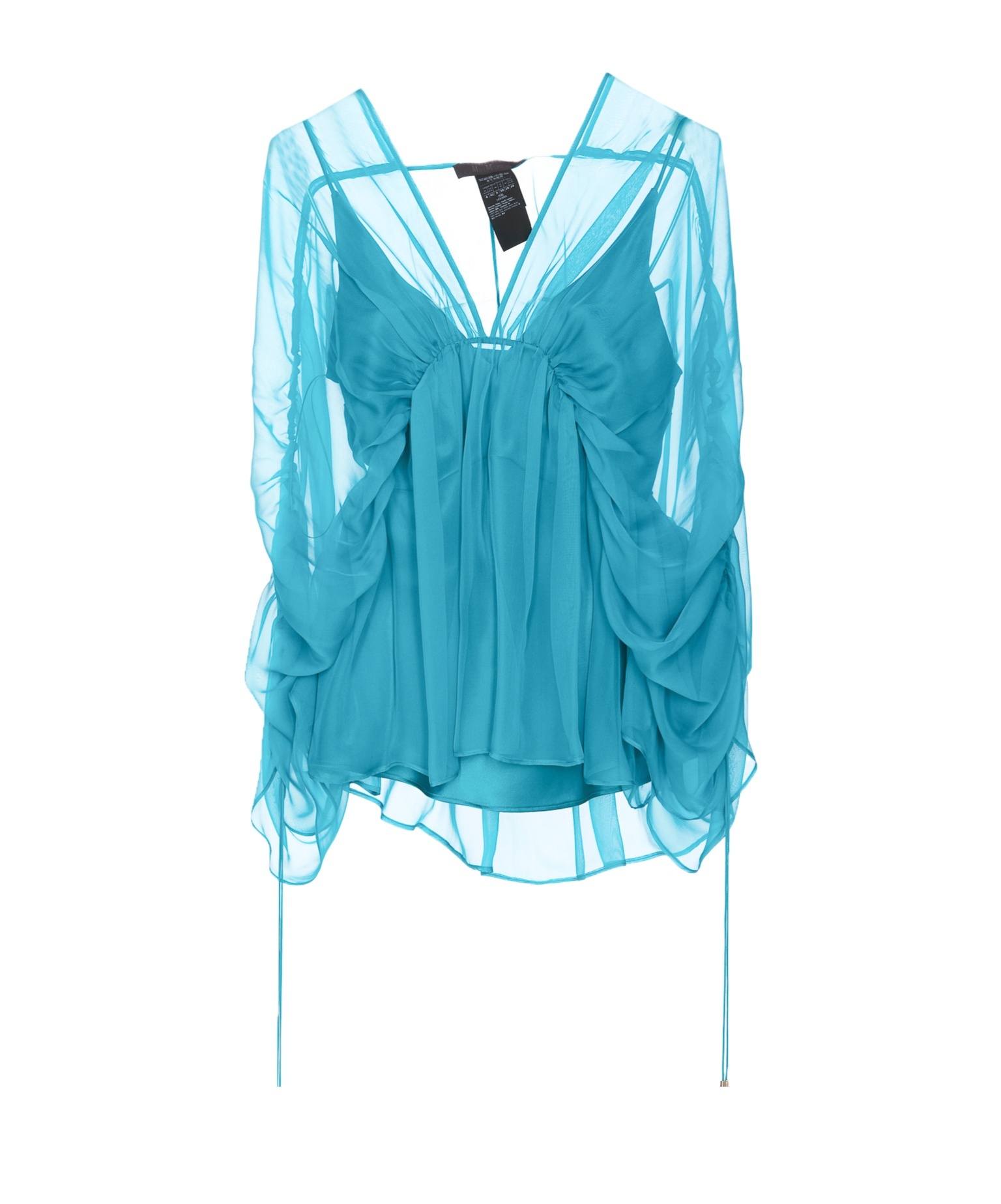 Max Mara Long-sleeved Blouse In Blue
