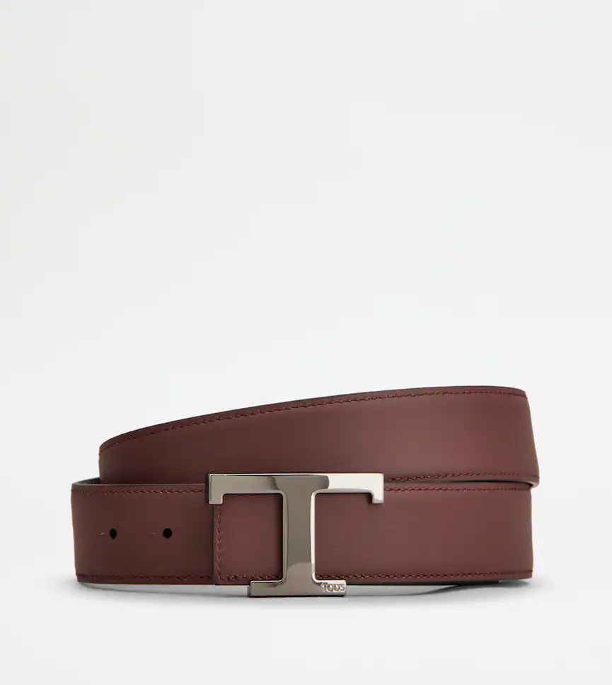 Tod's Leather Logo Lettering Belt In Black