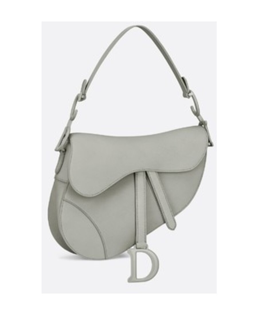 Dior Matte Saddle Shoulder Bag In Gray
