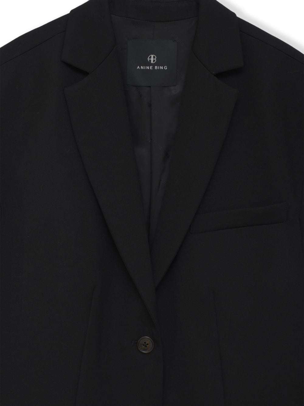 Shop Anine Bing Quinn Wool Blazer Dress In Black
