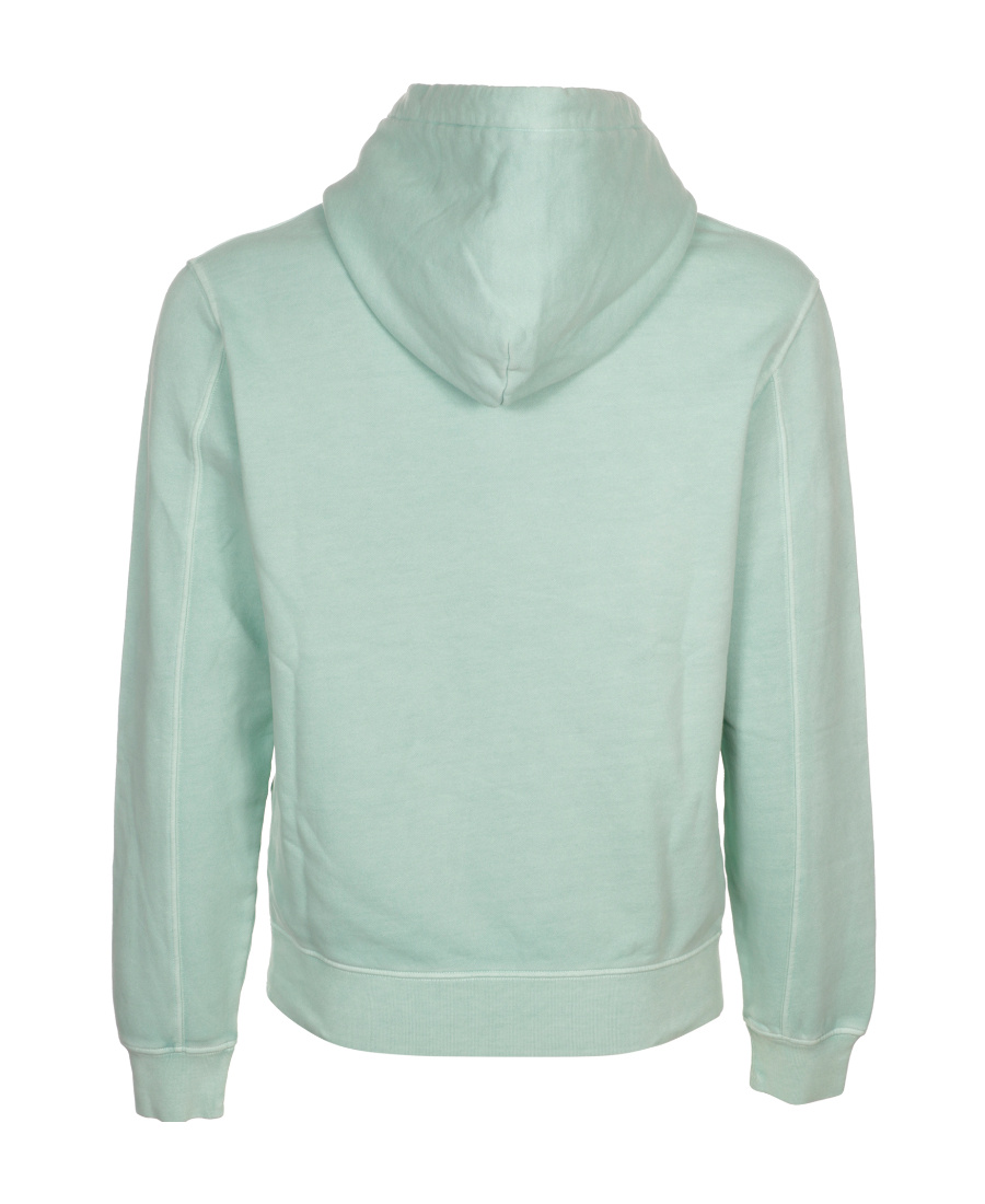 C.p. Company Logo-embroidered Long-sleeve Hoodie In Green