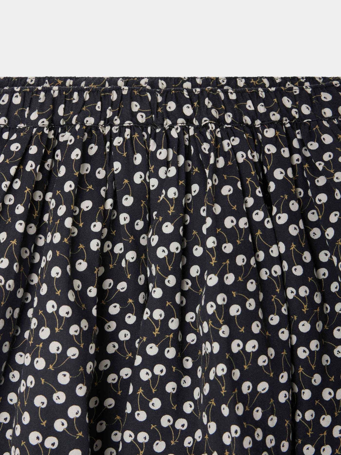 Bonpoint Cherry-print Skirt In Black