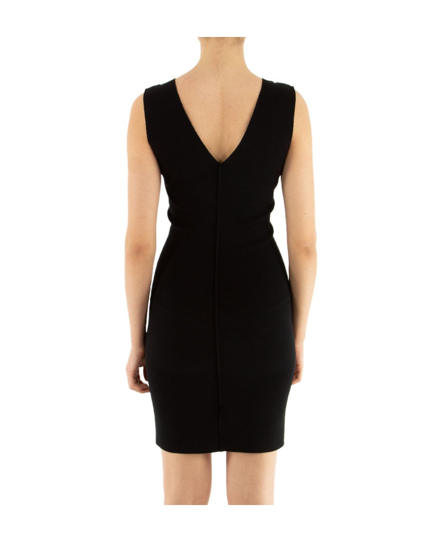 Shop Rick Owens Thank V-neck Midi Dress In Black