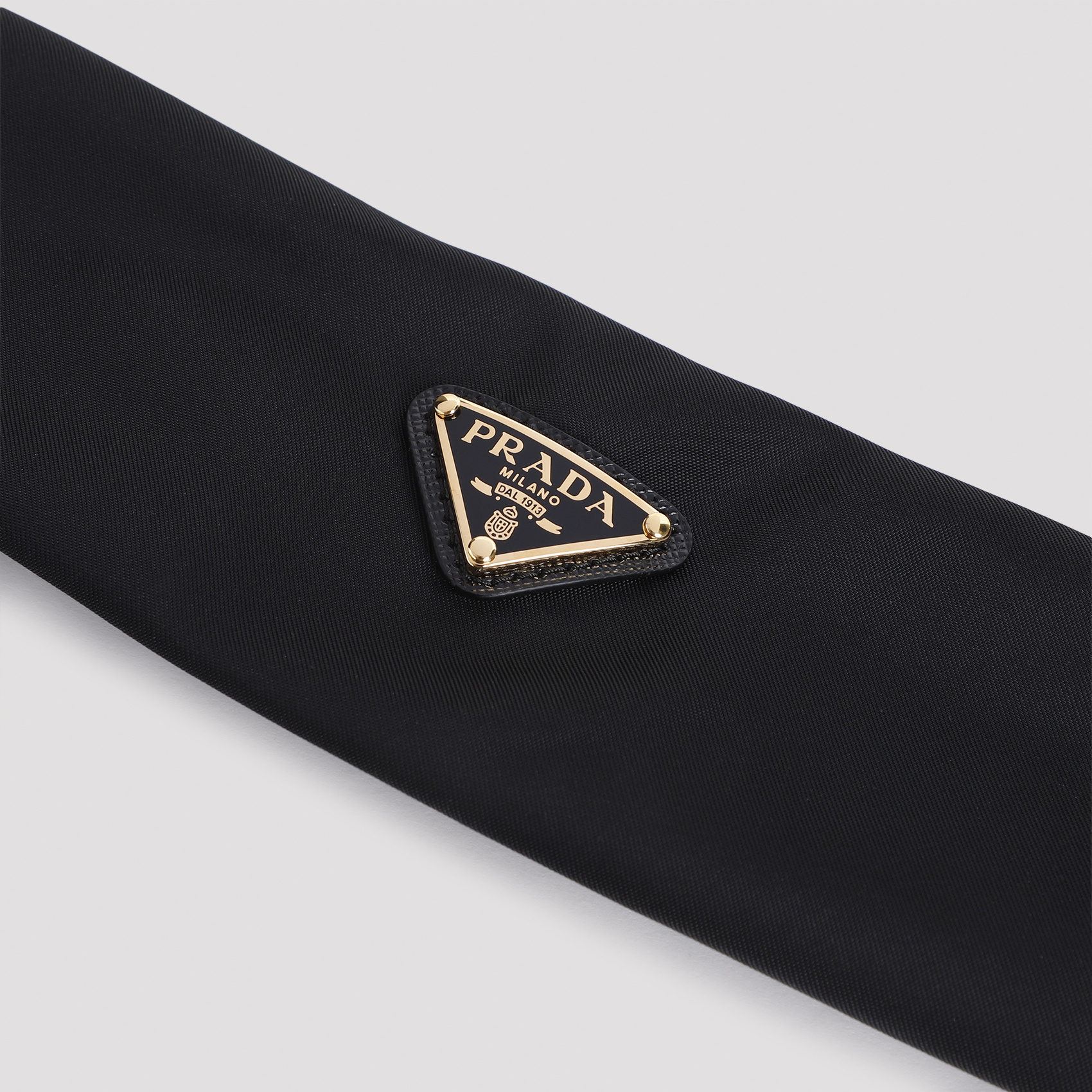 PRADA GOLD LOGO HAIRBAND