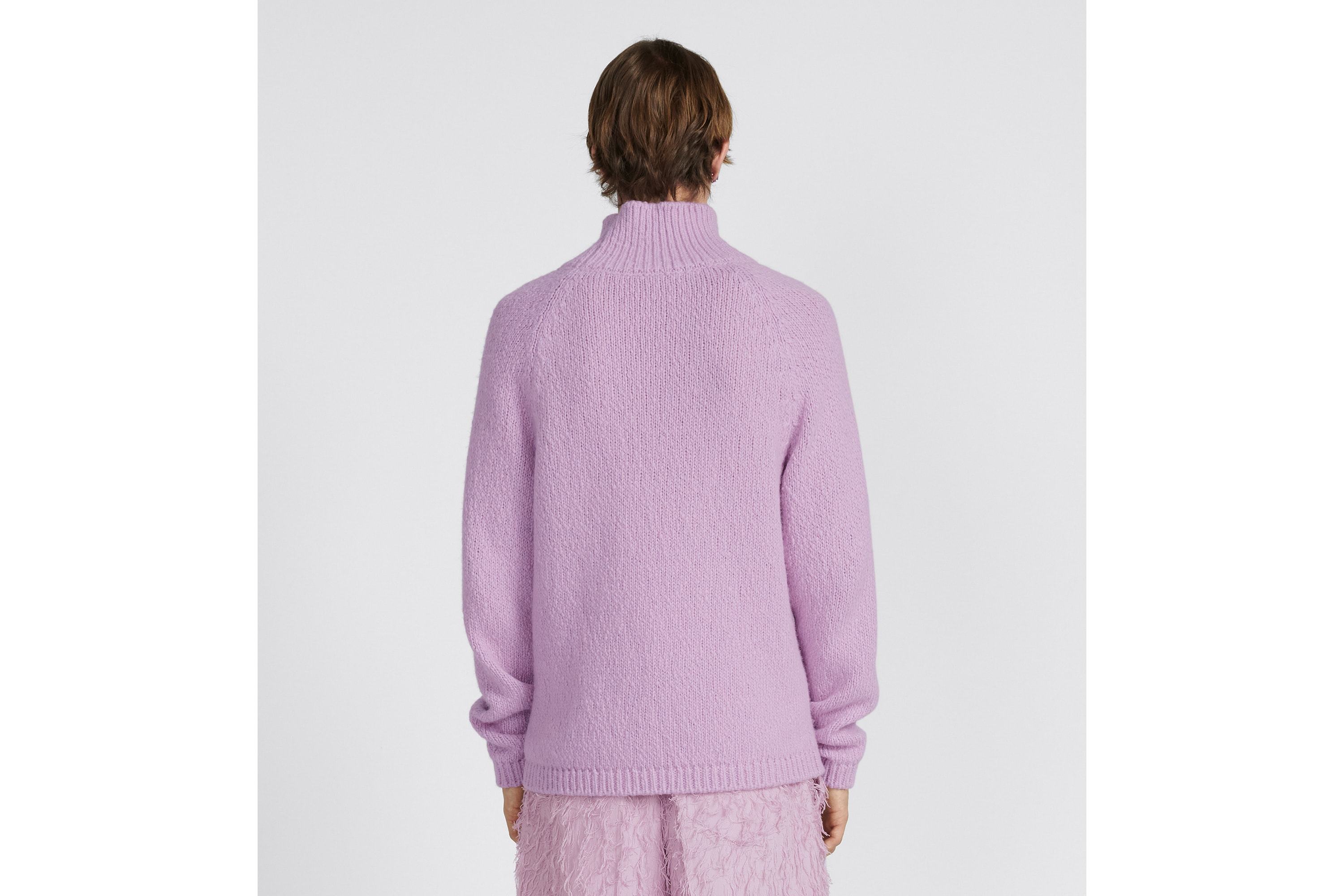 Dior Knitwear Ribbed Cuffs Hem Neckline In Pink