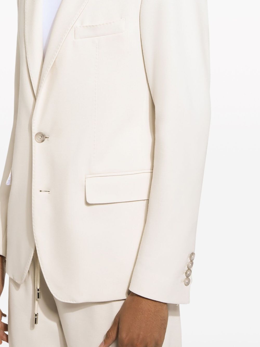Dolce & Gabbana Single-breasted Notched-lapels Blazer In White