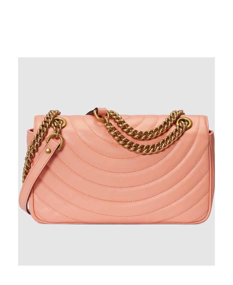 Gucci Pink Quilted Leather Shoulder Handbag For Women In Pink