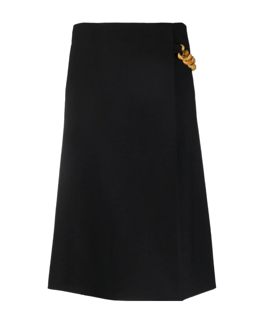 Stella Mccartney Falabella Chain-detailed Midi Skirt In Black