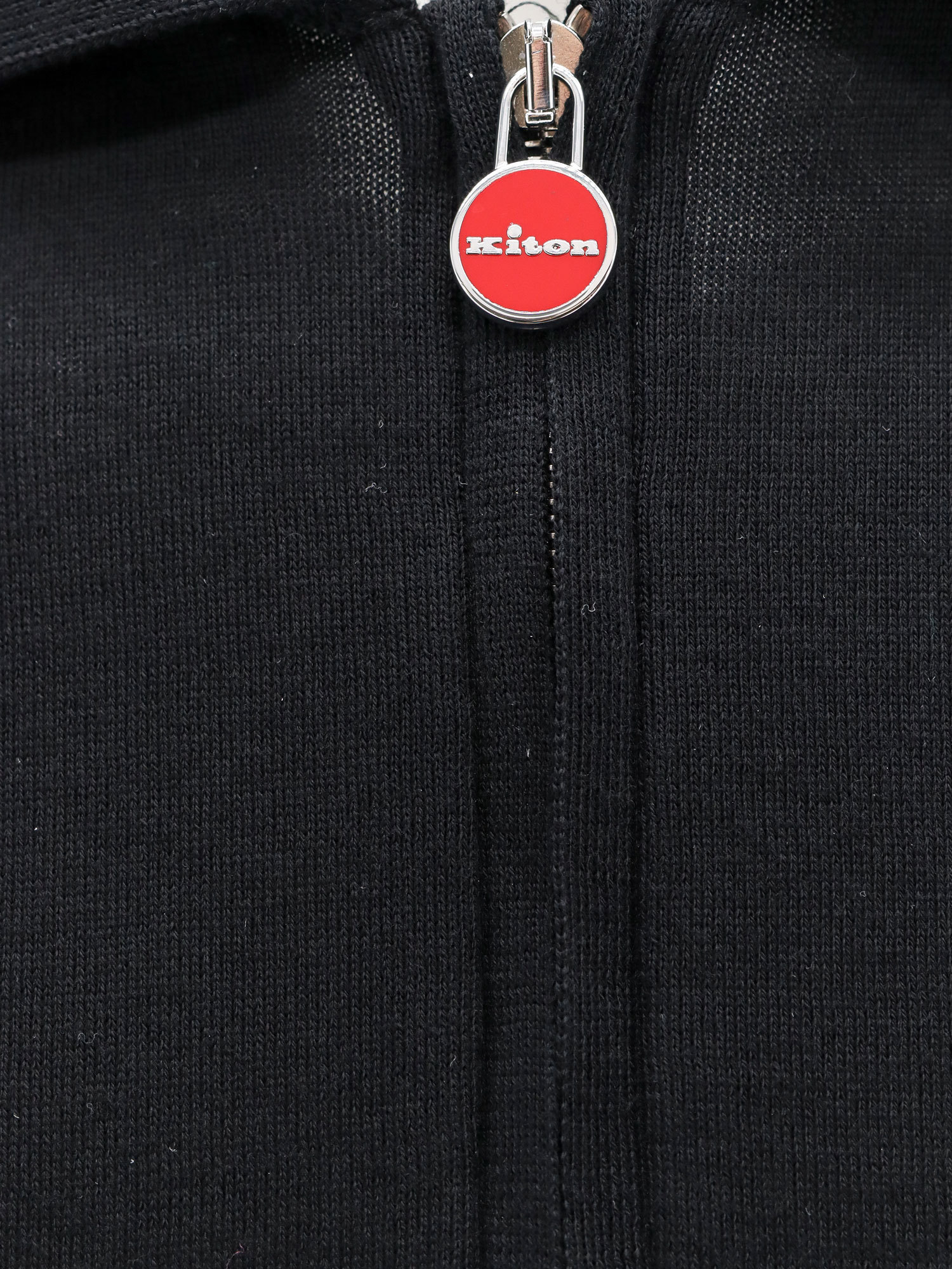 Shop Kiton Ribbed Cotton Polo Shirt In Black