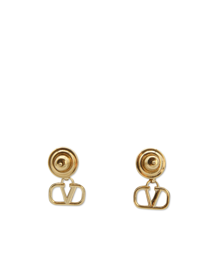 Valentino Vlogo Signature Crystal Drop Earrings In Yellow
