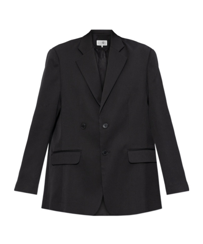 Mm6 Maison Margiela Panelled Jacket In Black