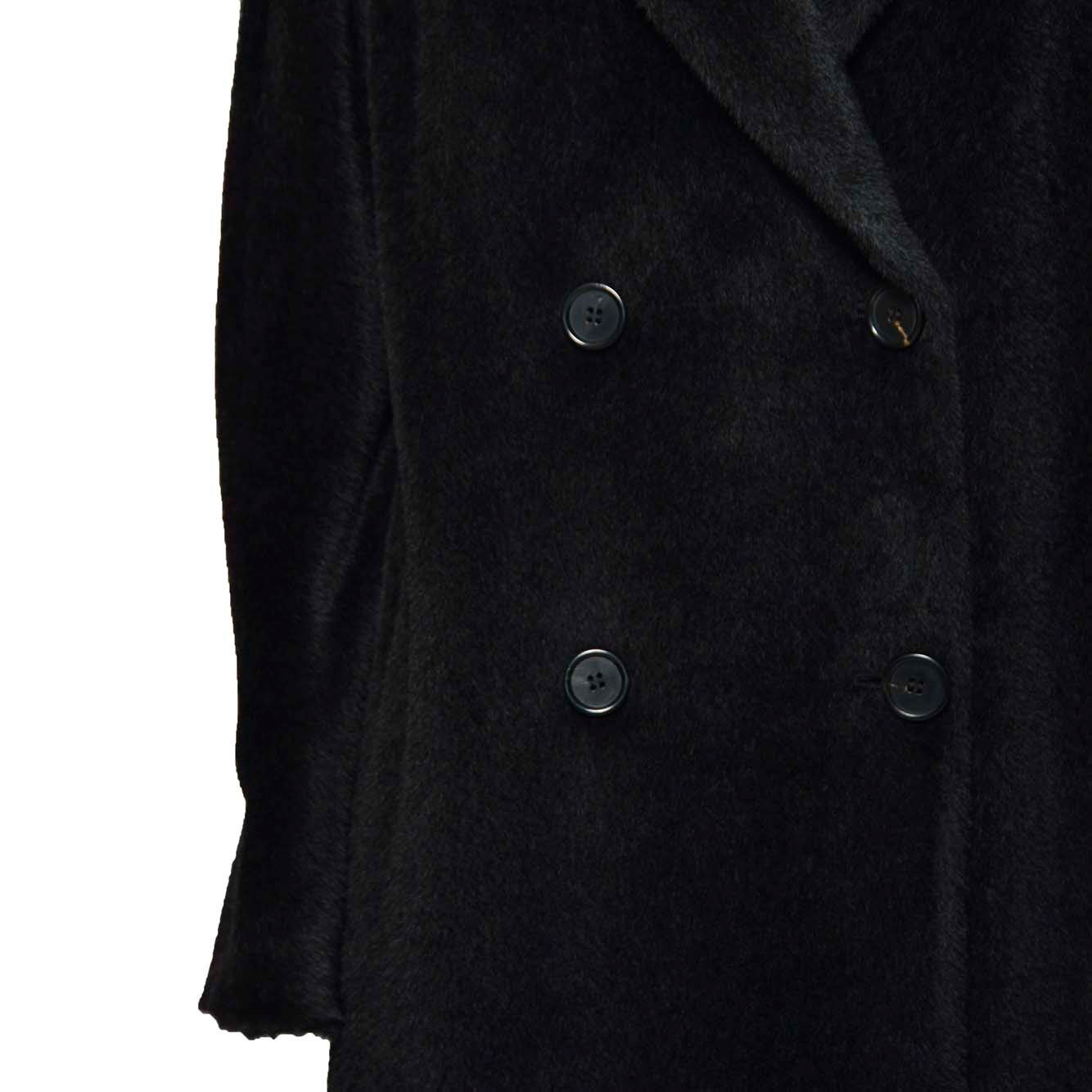 Max Mara Double-breasted Coat In Black